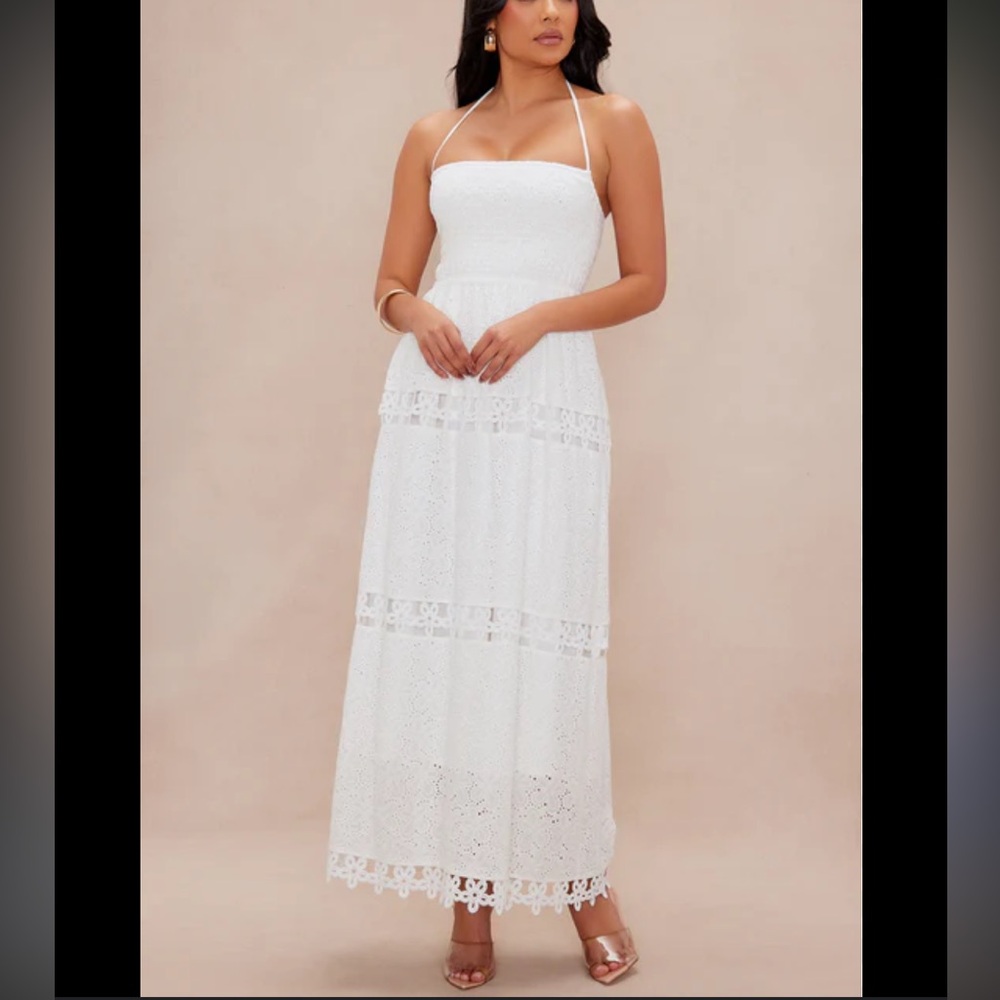 Fashion Nova Eyelet Lace Maxi Dress